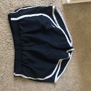 navy & white nike shorts